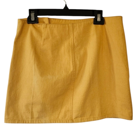Chloe & Katie Mini Skirt W/ Pockets, Yellow Mini Skirt, XL Extra Large - Picture 3 of 7